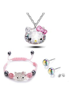 Crystal Kity Necklace Jewellery Set