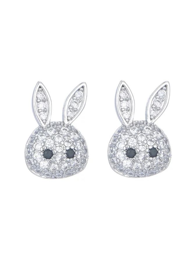 Miracle Empire - Gold Plated Circons Bunny Earrings - Image 1