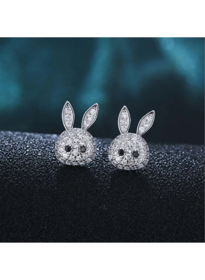 Miracle Empire - Gold Plated Circons Bunny Earrings - Image 1