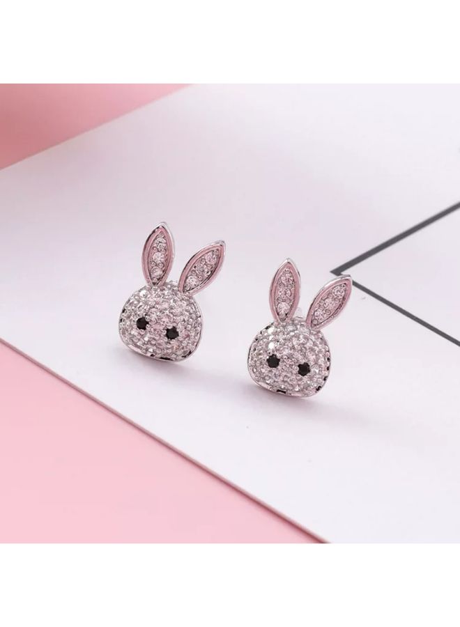 Miracle Empire - Gold Plated Circons Bunny Earrings - Image 1