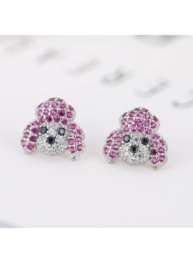 Miracle Empire - Gold Plated Circons Puppy Dog Studs - Image 1