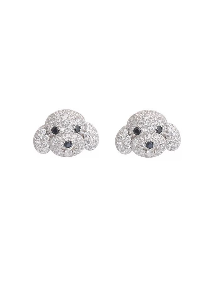 Miracle Empire - Gold Plated Circons Puppy Dog Studs - Image 1