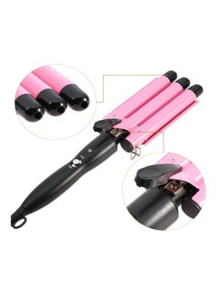 Rock Pow 3-Barrel Curling Iron Wand Hair Crimper Pink/Black  - Image 3