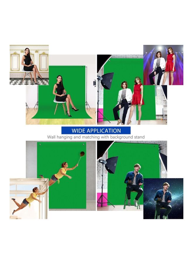 ANDOER Bi-Colour Backdrop Washable Background Green/Blue - Image 2