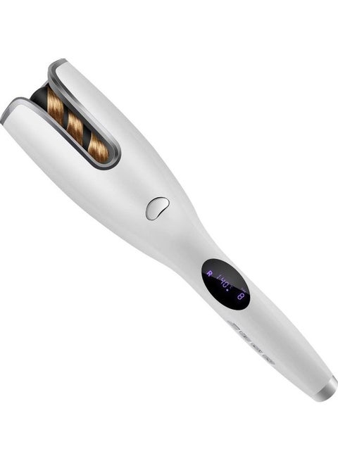 Automatic Curling Iron Hair Wand with LED Display White