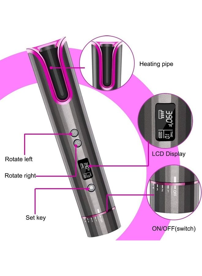 Rock Pow - Automatic LCD Display Timer Curling Iron Set with Accessories Multicolour - Image 1