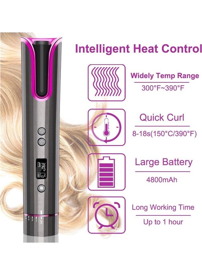 Rock Pow - Automatic LCD Display Timer Curling Iron Set with Accessories Multicolour - Image 1
