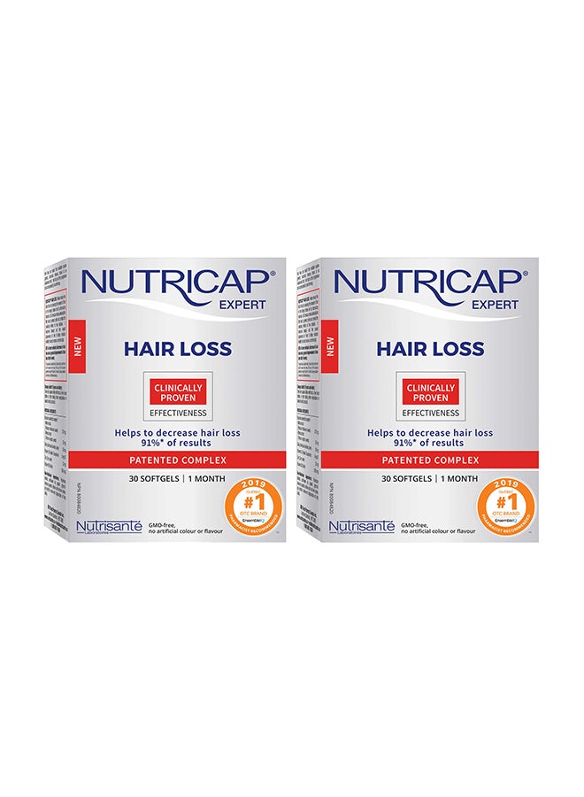 NutriSante Pack Of 2 Nutricap Hair Loss Treatment 30 Softgels 74grams - Image 1