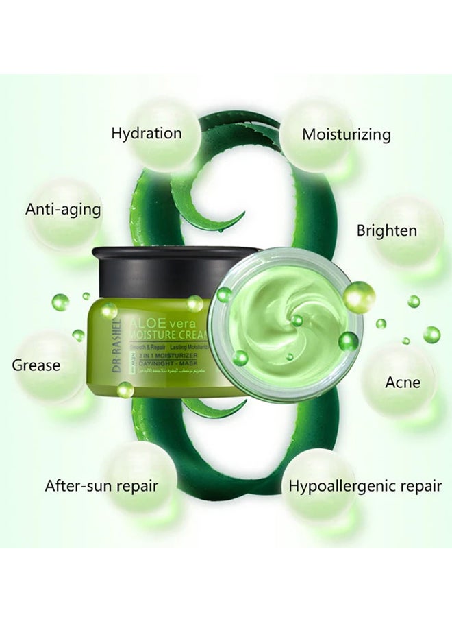 3-In-1 Aloe Vera Moisture Cream Green 50grams