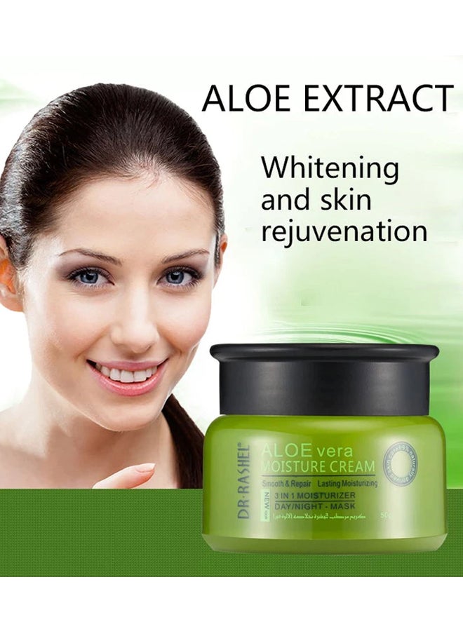 3-In-1 Aloe Vera Moisture Cream Green 50grams