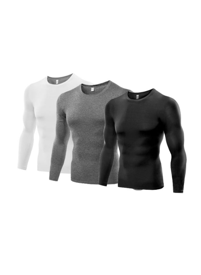 HALAMODO 3-Piece Outdoor Sports Jersey Set White/Grey/Black  - Image 1