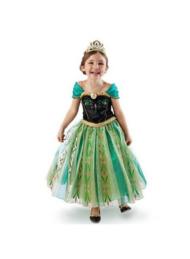 HALAMODO Frozen Elsa Anna Maxi Girls Green 