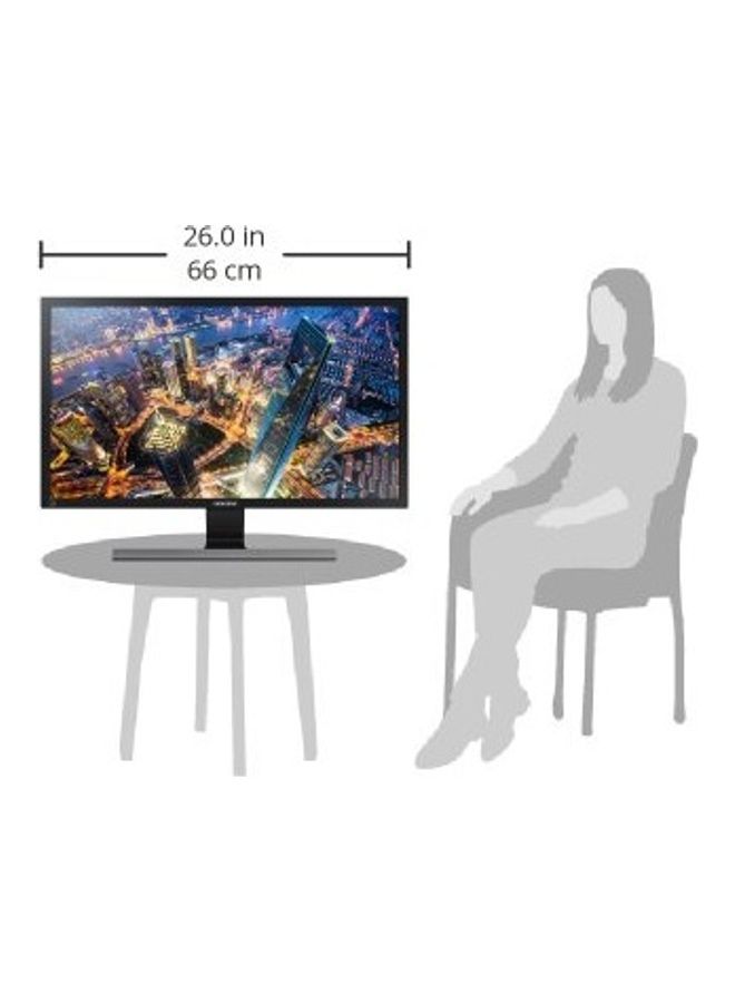 سامسونج - شاشة U28E590D بإضاءة LED مقاس 28 بوصة بجودة 4K ودقة فائقة الوضوح أسود/فضي - Image 1