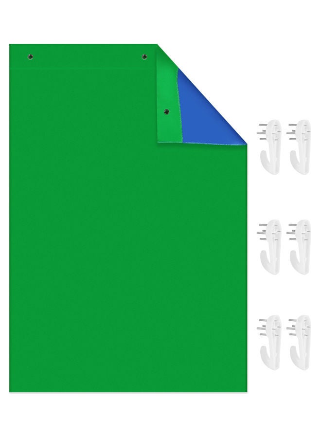 ANDOER Bi-Colour Backdrop Washable Background Green/Blue - Image 1