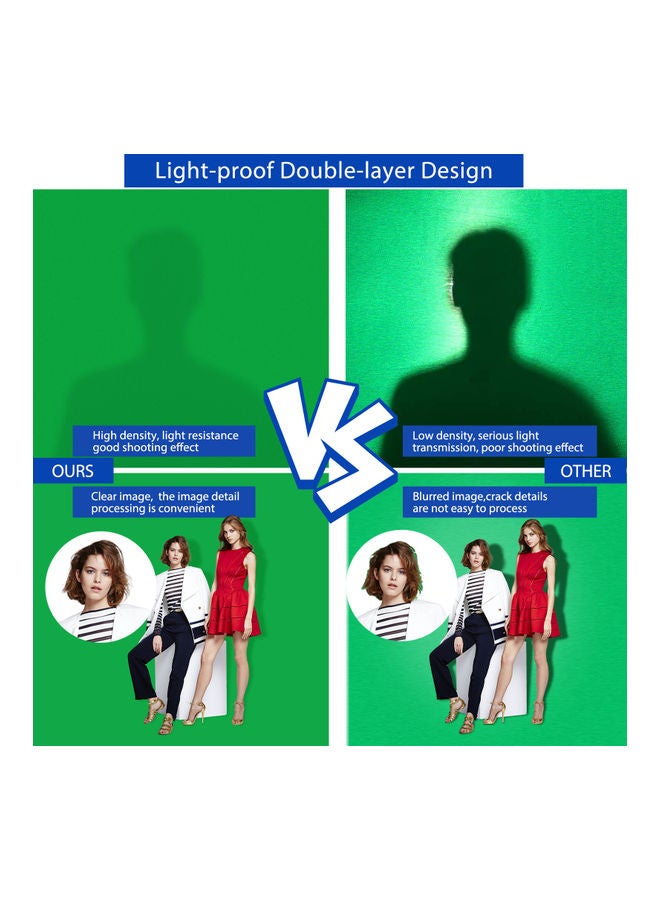 ANDOER Bi-Colour Backdrop Washable Background Green/Blue - Image 4