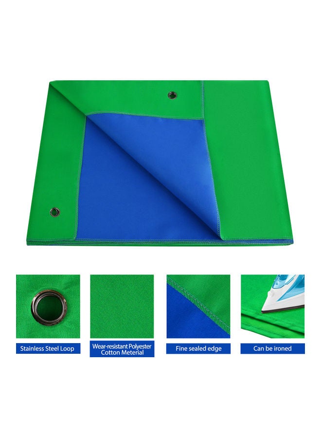ANDOER Bi-Colour Backdrop Washable Background Green/Blue - Image 5