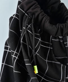 babyqlo Checked Printed Mid -Rise Joggers Black/White  - Image 4