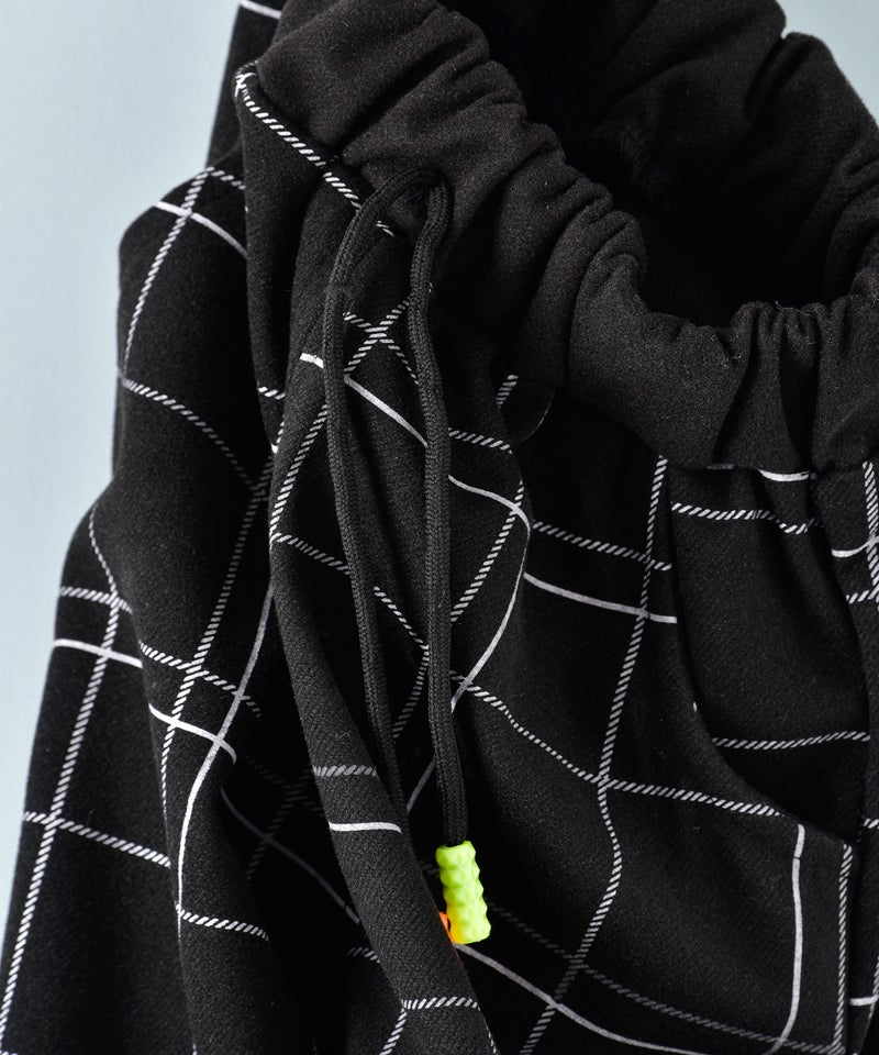 babyqlo Checked Printed Mid -Rise Joggers Black/White  - Image 4