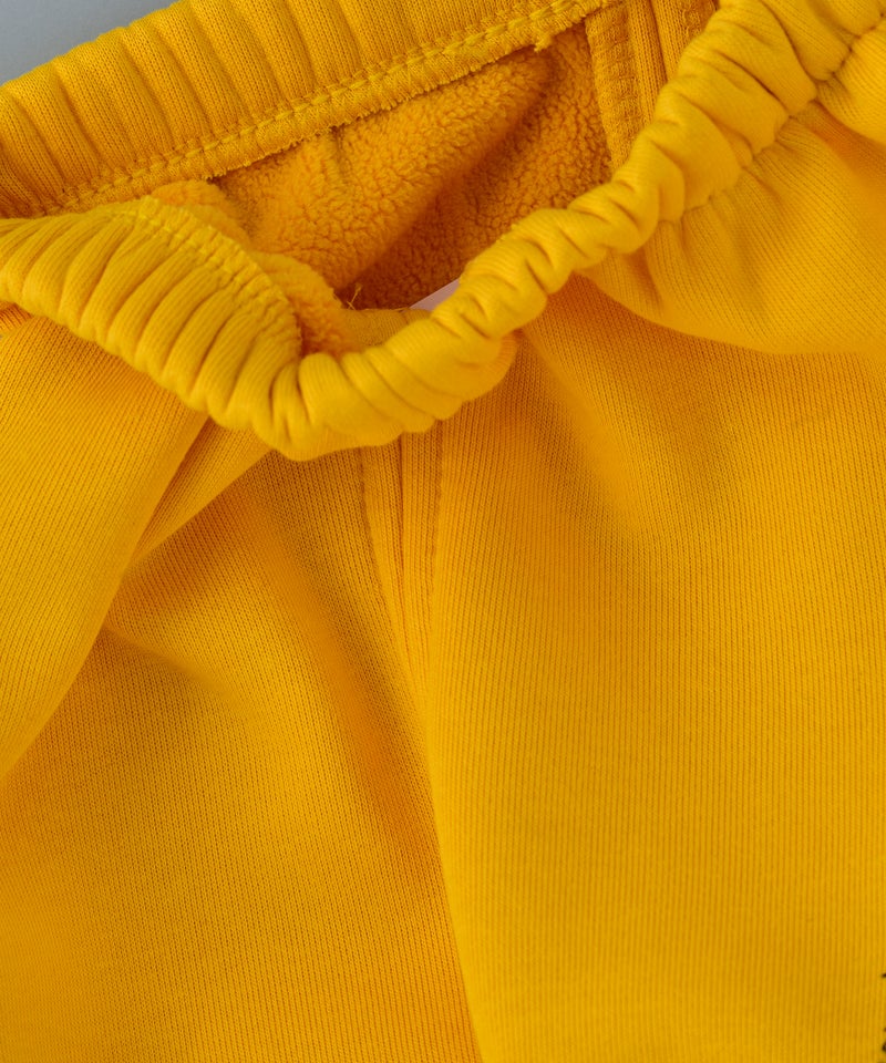 babyqlo - Slogan Printed Mid-Rise Joggers Yellow - Image 1