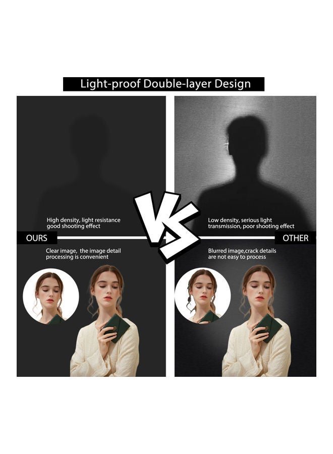 ANDOER Bi-Colour Backdrop Washable Background Black/White  - Image 5