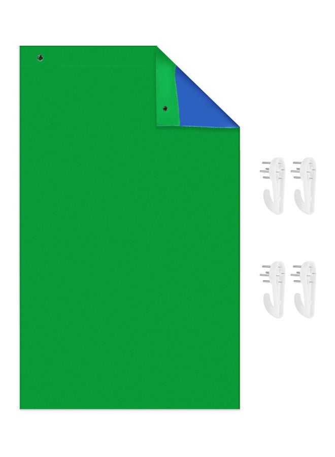 ANDOER Bi-Colour Backdrop Washable Background Green/Blue - Image 1
