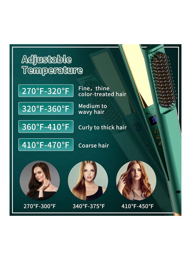 Rock Pow 3-In-1 Straightener And Curler Iron Green - Image 4