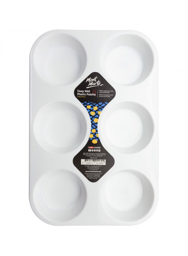 مونت مارتي لوح لدمج وخلط الوان الرسم أبيض - Image 1