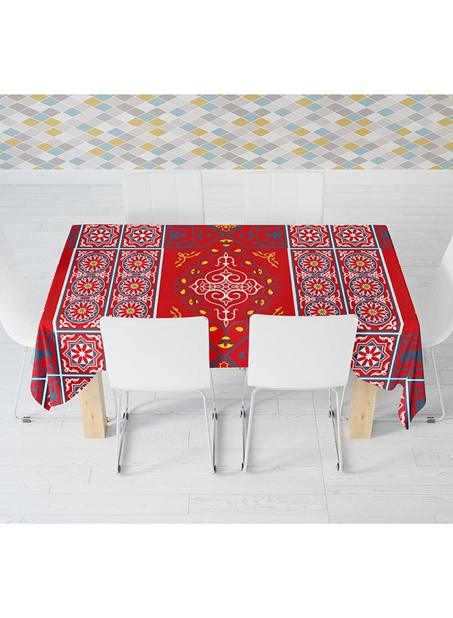 Vellato Ramadan Kareem Velvet Tablecloth Red 145x120cm - Image 1