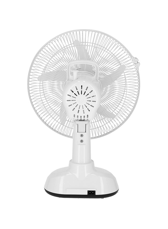 KRYPTON - 12 Inch Rechargeable Oscillating Fan With LED Night Light, Powerful Motor, 3 Speed, 6 Hours Continuous Working KNF6065 White - Image 1
