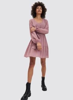 Mohito Plumeti Belted Dress Dusty Rose  - Image 2