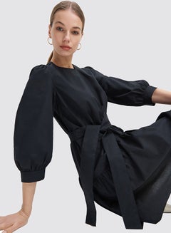 Mohito Tie-Waist Dress Black  - Image 3