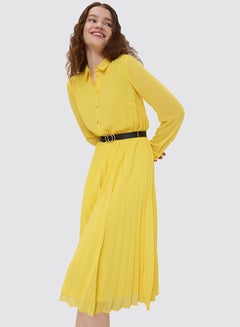 Mohito Pleated Shirt Dress Yellow  - Image 1