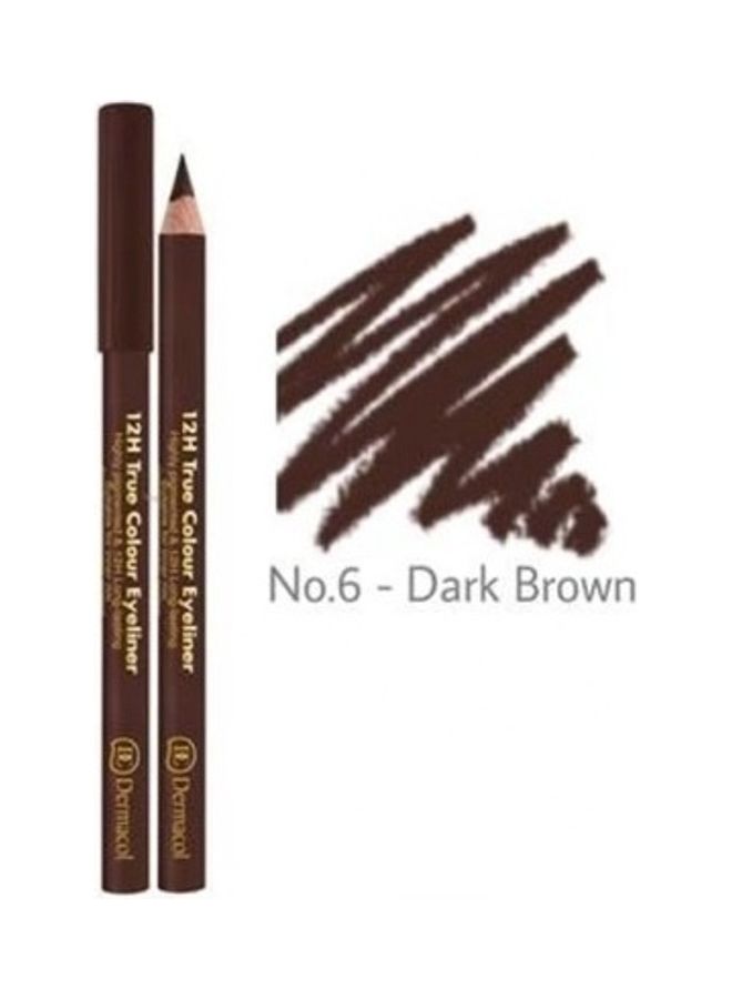 Dermacol 12H True Colour Eyeliner No 6 Dark Brown - Image 2
