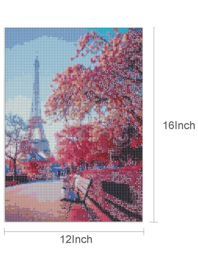 Paris Themed DIY 5D Diamond Painting Kit Multicolour - Image 2