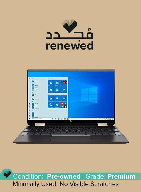 Renewed - Spectre X360 (2020) Laptop With 13.3-Inch FHD Touchscreen Display, Intel Core i7 Processor/10th Gen/16GB RAM/512GB SSD/Windows 10 With English/Arabic Keyboard English/Arabic Black