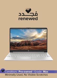 إتش بي مُجدد - لابتوب 15 DY (2020) بشاشة LED ذات دقة عالية الوضوح مقاس 15.6 بوصة وبسطوع 220 نيت وبمعالج كور i3/ذاكرة رام سعة 16 جيجابايت/محرك أقراص SSD سعة 512 جيجابايت/بطاقة رسومات إنتل آيريس بلس ولوحة مفاتيح باللغتين العربية والإنجليزية الإنجليزية/العربية فضي  - Image 1