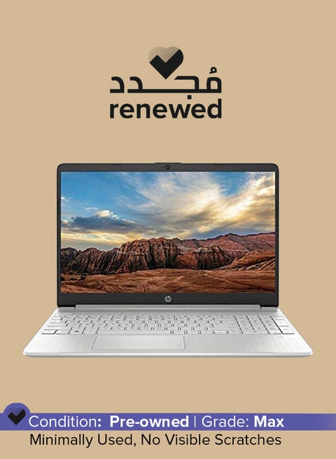 Renewed - 15 DY (2020) Laptop With 15.6-Inch HD LED 220Nits Display, Intel Core i3 Processor/16GB RAM/512GB SSD/Intel Iris Plus Graphics With English/Arabic Keyboard English/Arabic Silver