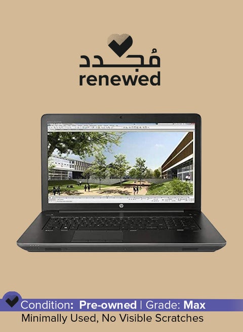 Renewed - Zbook Ã¢â‚¬Å½M9L91AV Laptop With 17.3-Inch Display,Intel Core i7 Processor/32GB RAM/1TB SSD/4GB Nvidia GeForce GTX Series Graphics English/Arabic Black