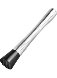 Generic Stainless Steel Cocktail Muddler Silver/Black 20cm  - Image 1
