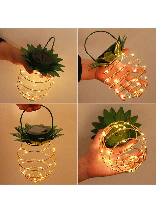 آن فش - مجموعة مصابيح LED بتصميم أناناس مكونة من قطعتين أبيض دافئ 9.1x5.1بوصة - Image 1
