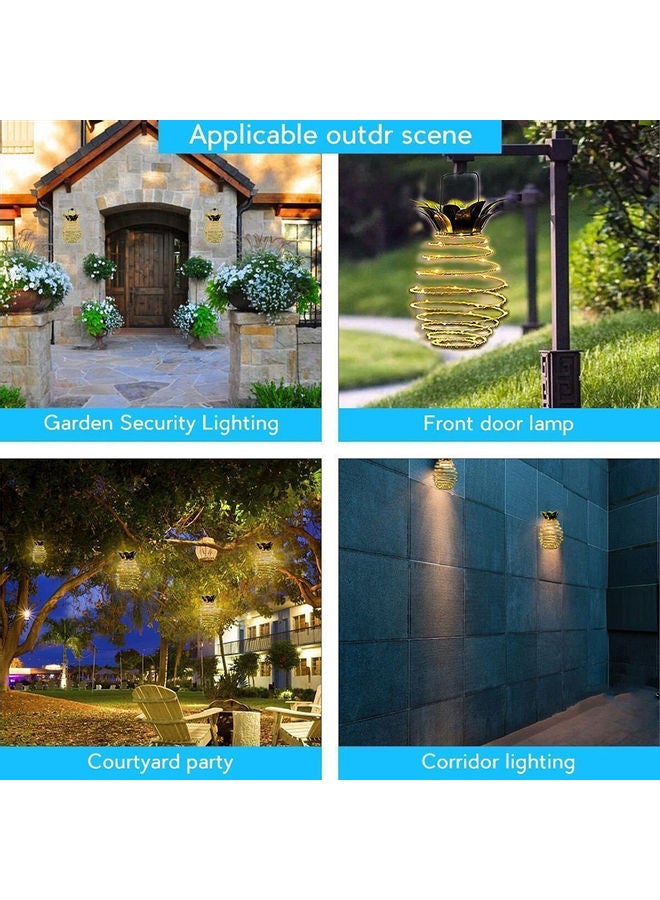 آن فش - مجموعة مصابيح LED بتصميم أناناس مكونة من قطعتين أبيض دافئ 9.1x5.1بوصة - Image 1