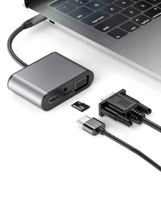 Basix 8-In-1 USB Hub Grey - Image 3