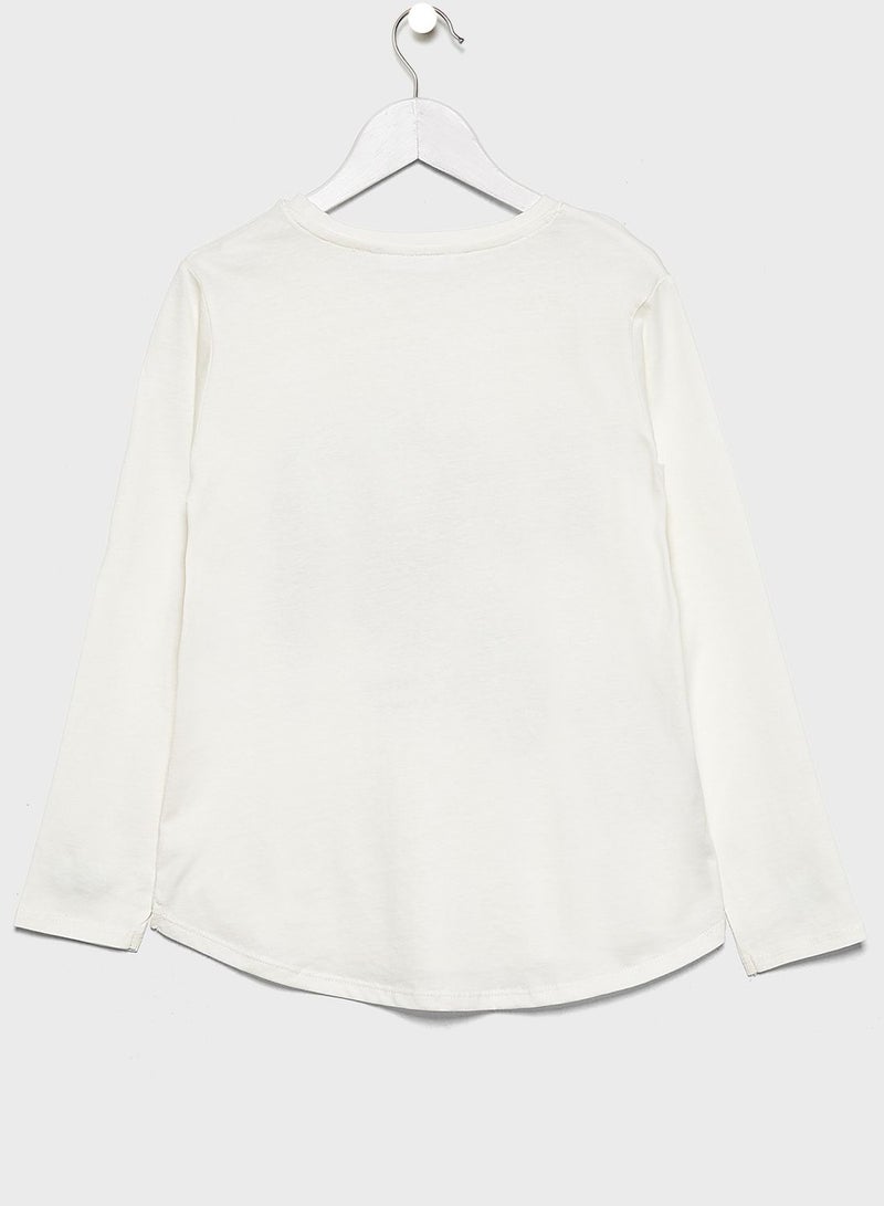 MANGO - Embossed Dog Print Top Off White - Image 1
