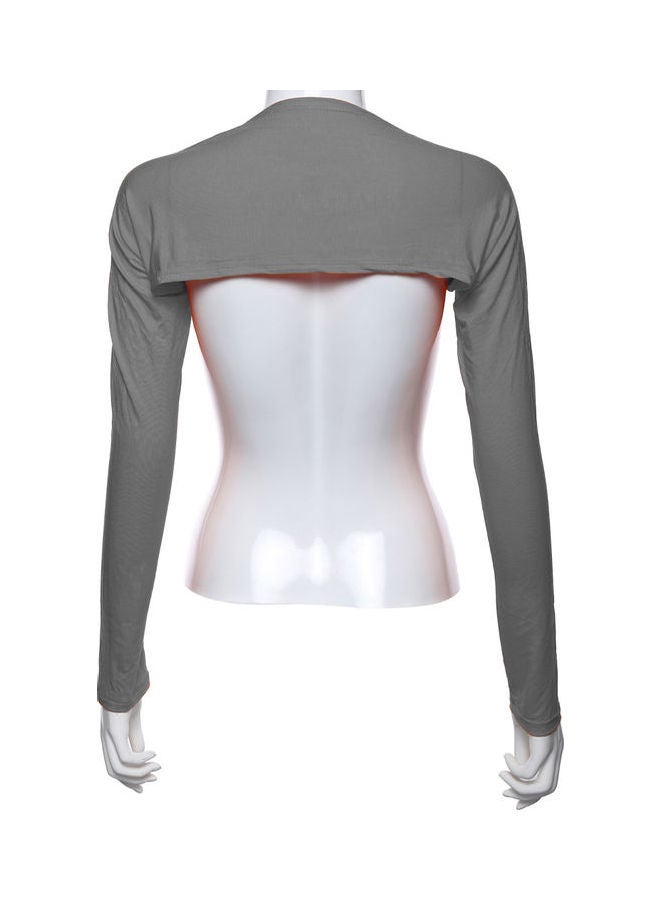 شال مريح بأكمام رجلان رمادي - Image 1