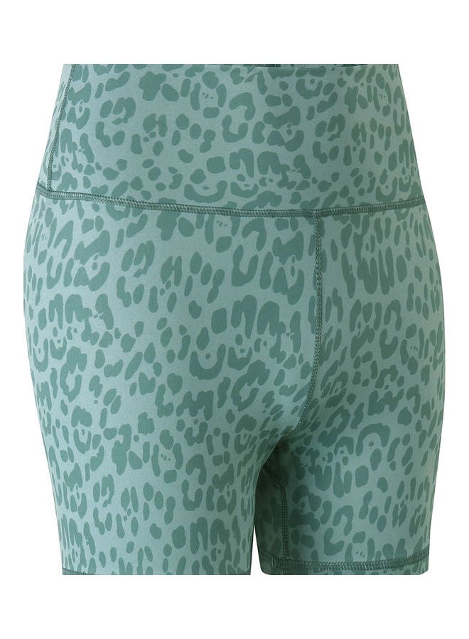 Solid Shorts Green Leopard  - Image 1