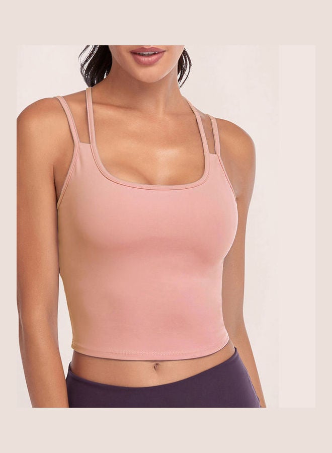 Solid Sports Bra Pink - Image 1