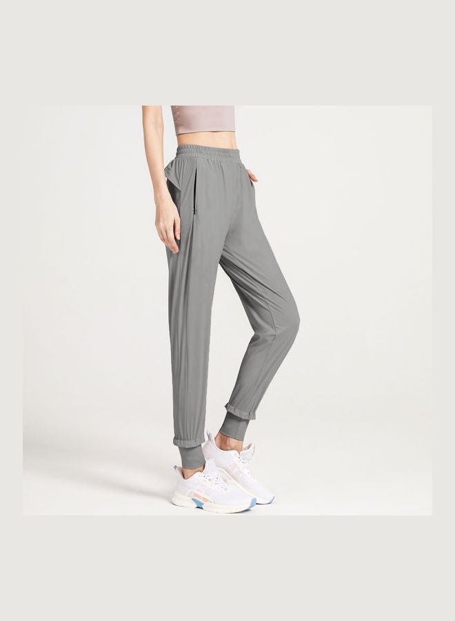Loose Fit Ankle-Banded Sweatpants Grey - Image 2