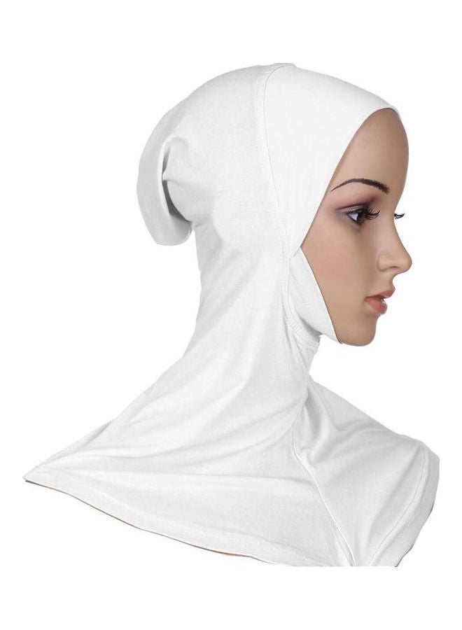 Comfortable Chin Long Scarf White