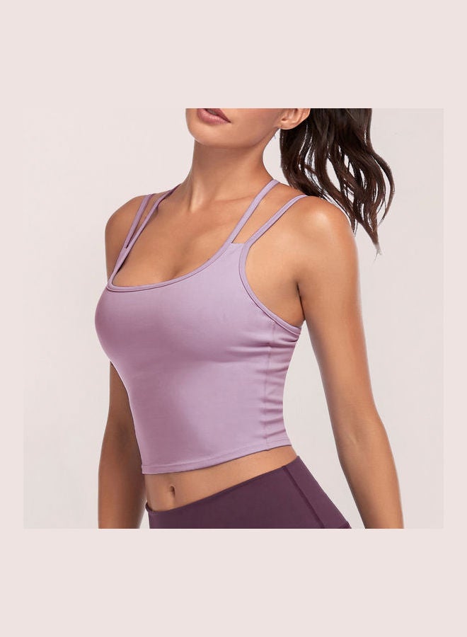 Solid Sports Bra Purple - Image 5