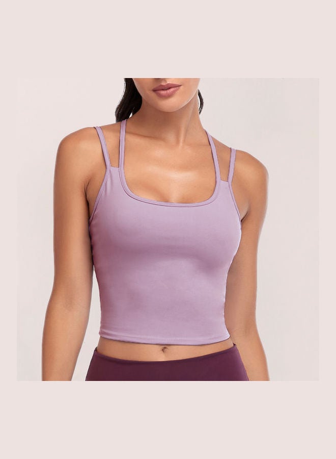 Solid Sports Bra Purple - Image 1